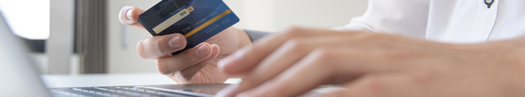 credit card being used to make online payment