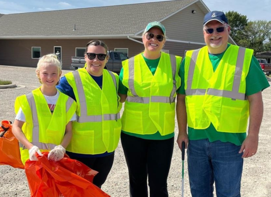 CLBT employees in safety vests